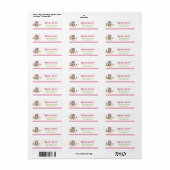 Roze Owl Return Address Label (Full Sheet)