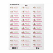 Roze Owl Return Address Label (Full Sheet)