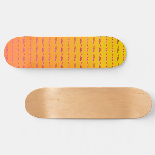 Roze oye Sunrise skateboard (Horizontaal)