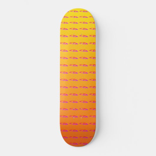Roze oye Sunrise skateboard (Voorkant)