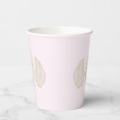 Roze Oyster Party Cups Papieren Bekers (Links)