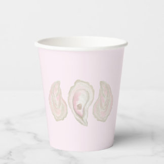 Roze Oyster Party Cups Papieren Bekers