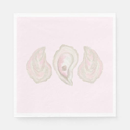 Roze Oyster servetten (Voorkant)