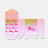 Roze paard bedankdoosjes (Uitgevouwen)