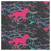 Roze paard hologram stof (Close Up)