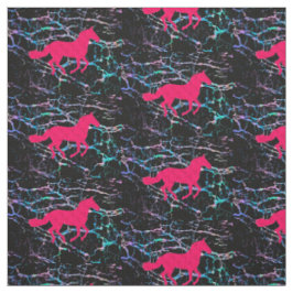 Roze paard hologram stof