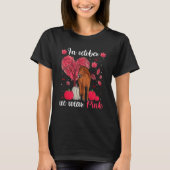Roze Paard In oktober Draag we Roze Shirten, Borst T-shirt (Voorkant)