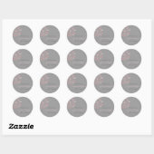 Roze Paardebloem Bloem Liefde Harten Zomer Bruilof Ronde Sticker (Vel)