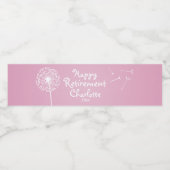 Roze Paardebloem, Partij Waterfles Etiket (Enkel label)