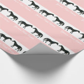 Roze paarden Aangepaste Gift Wrap Cadeaupapier (Hoek)