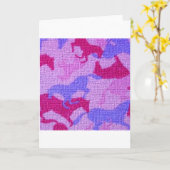 Roze paarden canvas kaart (Gele Bloem)
