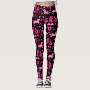 Roze paardrijden leggings