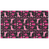 Roze paardrijden tafelkleed (Voorkant (Horizontaal))
