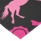 Roze paardrijden tafelkleed (Gekanteld)