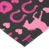 Roze paardrijden tafelkleed (Gekanteld)