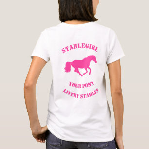 Roze paardrijstbare pony t-shirt