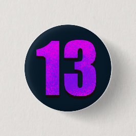 Roze Paars 13 Birthday Party Ronde Button 3,2 Cm