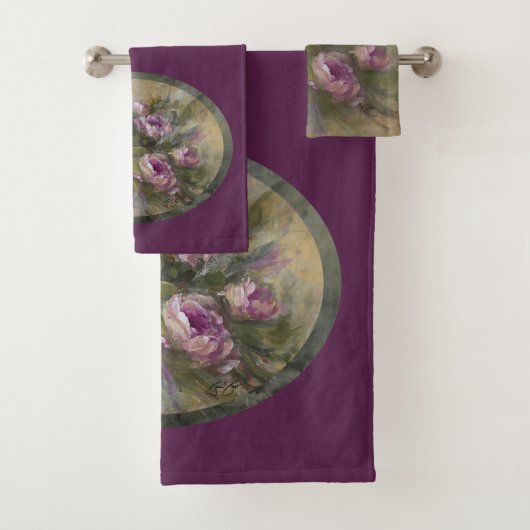 Roze / Paars Bad Handdoek (Insitu)