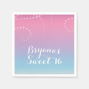 Roze Paars Blauw Afgebroken Aangepast van de Parti Servet