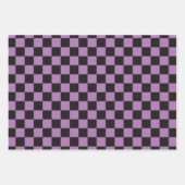 Roze Paars blauw gecontroleerd Inpakpapier Vel (Voorkant 2)