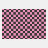 Roze Paars blauw gecontroleerd Inpakpapier Vel (Voorkant)