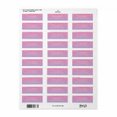 Roze Paars Blauw Gedeelte uitnodiging Etiket (Full Sheet)