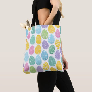 ROZE PAARS BLAUW GEEL GROEN PAASEIEREN TOTE BAG