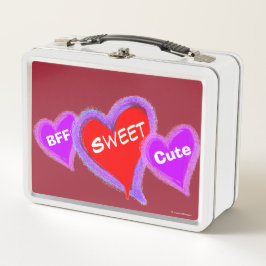 Roze Paars blauw hart Zoet Cute