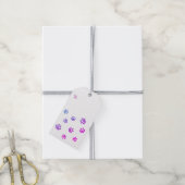 Roze Paars blauw schilderingspatroon, aangepast Cadeaulabel (Met Touw)