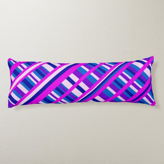 Roze Paars Blauw Spondediagram Lichaamskussen (Achterkant)