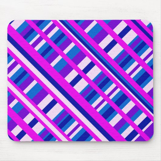 Roze Paars Blauw Spondediagram Muismat (Voorkant)