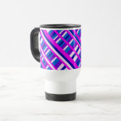 Roze Paars Blauw Spondediagram Reisbeker (Voorkant links)
