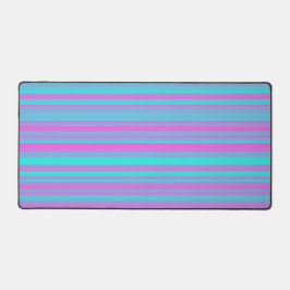 Roze Paars Blauw Strepen Patroon Bureaumat