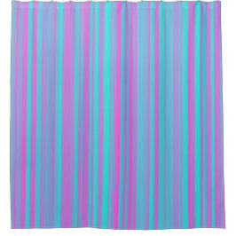 Roze Paars Blauw Strepen Patroon Douchegordijn