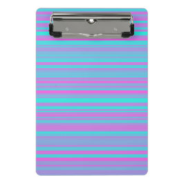 Roze Paars Blauw Strepen Patroon Mini Klembord