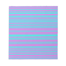 Roze Paars Blauw Strepen Patroon Notitieblok