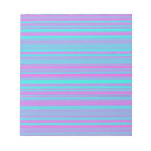 Roze Paars Blauw Strepen Patroon Notitieblok