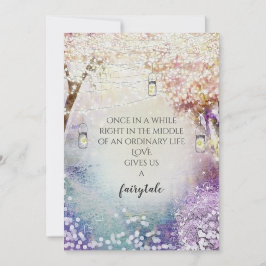 Roze Paars blauw vliegveld Boho Forest Wedding Save The Date (Achterkant)