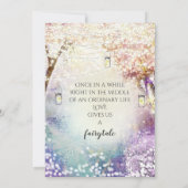 Roze Paars blauw vliegveld Boho Forest Wedding Save The Date (Achterkant)