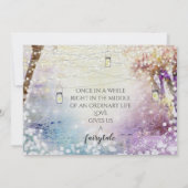 Roze Paars blauw vliegveld Boho Forest Wedding Save The Date (Achterkant)