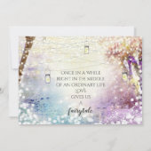 Roze Paars blauw vliegveld Boho Forest Wedding Save The Date (Achterkant)