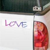 Roze, Paars, Blauwe Liefde Bumpersticker (Op Truck)