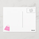 Roze paars briefkaart (Achterkant)