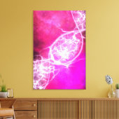 Roze Paars Cosmic DNA Strand Stretched Canvas (Insitu (Woonkamer))