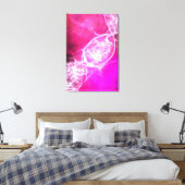 Roze Paars Cosmic DNA Strand Stretched Canvas (Insitu (Slaapkamer))