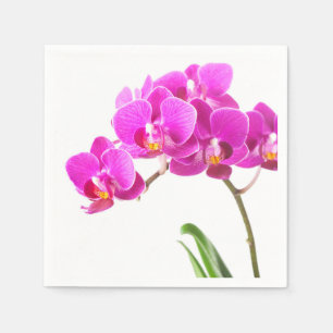 Roze Paars Dendrobium Orchid Tropische Bloem Servet