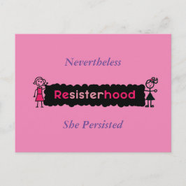 Roze Paars Desondanks bleef ze politiek Briefkaart