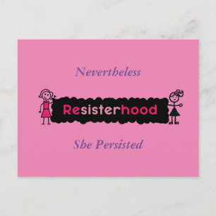 Roze Paars Desondanks bleef ze politiek Briefkaart