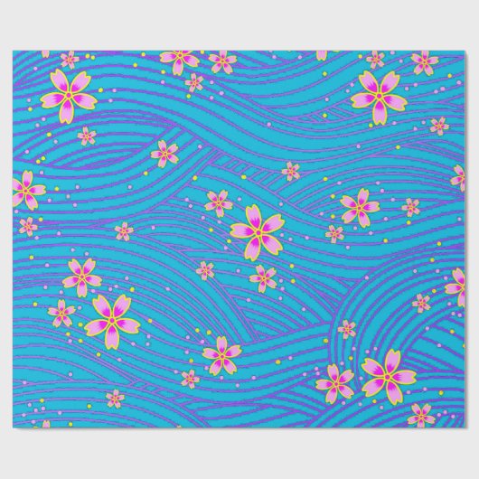 roze paars en blauw cadeaupapier (Vlak)