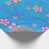 roze paars en blauw cadeaupapier (Hoek)